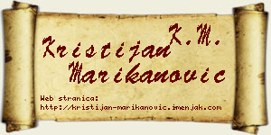 Kristijan Marikanović vizit kartica